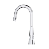 GROHE 32283003 Ladylux® Pull-Down Kitchen Faucet, 1.75 gpm, Polished Chrome, 1 Handle, 1 Faucet Hole, Residential