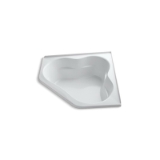 Kohler® 1161-F-0 Bathtub with Integral Flange and Center drain, Tercet®, Soaking, 60 in L x 60 in W, Center Drain, White