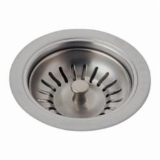 DELTA® 72010-SS Kitchen Sink Flange and Strainer, 4-1/2 in Nominal, 4-1/2 in OAL, Tailpiece Connection, Brass, Stainless