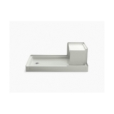 Kohler® 1977-95 Tresham® Single Threshold Shower Receptor, Ice Grey, Left Drain, 60 in L x 32 in W x 21-1/8 in D