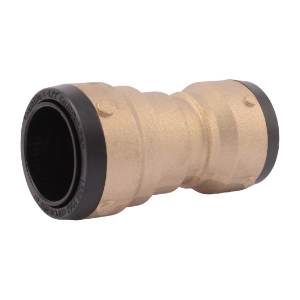 Sharkbite® SB014135 2XL Large Diameter Pipe Reducing Coupling, 1-1/2 x 1-1/4 in Nominal, Push-Fit End Style, Brass