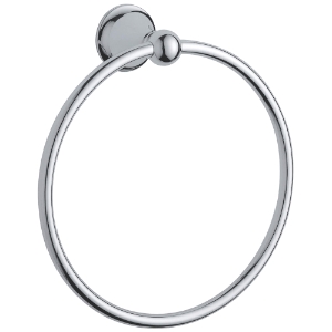 GROHE 40158000 Towel Ring, Seabury™, 7-7/8 in Ring, 2-11/16 in OAD, Metal, Polished Chrome