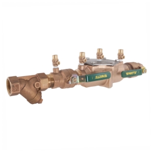 WATTS® 0122619 LF007 Double Check Valve Assembly, 1-1/2 in Nominal, Quarter-Turn Ball Valve, Cast Copper Silicon Alloy Body