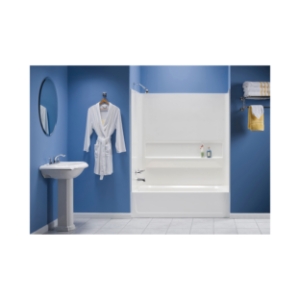 ELM® T6030L Topaz™ Premier Bathtub, 60 in L x 30 in W, Left Drain, White