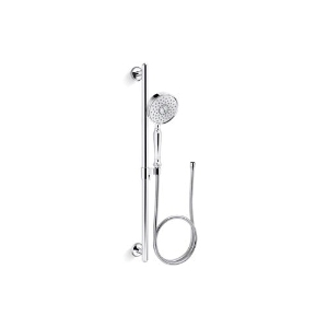 Kohler® 22176-CP Bancroft® Multi-Function Hand Shower Kit with Katalyst® Air-Induction Technology, 5-3/16 in Dia Round Shower Head, 2.5 gpm Flow Rate, 60 in L Hose, Polished Chrome