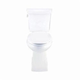 Gerber® G0020023 2-Piece Toilet, Blaze™ ErgoHeight™, Elongated Bowl, 16-7/8 in H Rim, 12 in Rough-In, 1.28 gpf, White