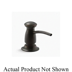 Kohler® 1893-BL Transitional Soap/Lotion Dispenser, 16 oz Bottle Capacity, Deck Mount, Solid Brass