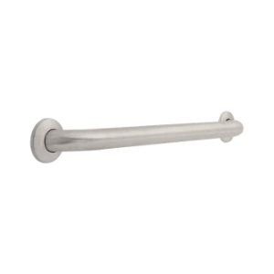 DELTA® 40124-SS Grab Bar, 24 in L x 1-1/2 in Dia, Stainless Steel, Metal