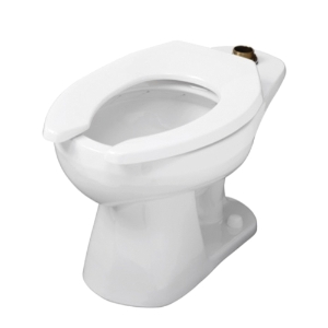 Gerber® G0025820 Large Toilet Bowl, North Point™, White, Round Front Shape, 10 in Rough-In, 14-1/2 in H Rim, 2 in Trapway