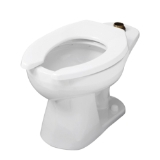 Gerber® G0025820 Large Toilet Bowl, North Point™, White, Round Front Shape, 10 in Rough-In, 14-1/2 in H Rim, 2 in Trapway