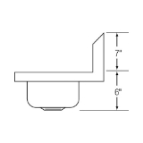 Elkay® CHSB17162 Handwash Sink, Rectangle Shape, 15-1/2 in W x 13 in D x 16-3/4 in H, Wall Mount, Stainless Steel, Buffed Satin