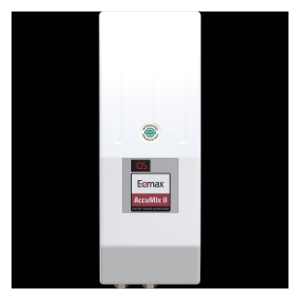 Eemax™ AM004120T AccuMix II™ Multi-Directional Feed Electric Tankless Water Heater With Mixing Valve, 120 V, 3.5 kW Power Rating, 1 ph Phase, 3/8 in Compression Water, 29 A, Commercial