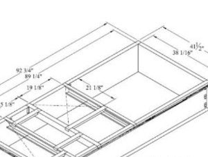 ALLIED™ 11S48 K1CURB71AP1, Hybrid Roof Curb, Full Perimeter Downflow, 41-1/2 x 92-3/4 Inch x 14 Inch Height