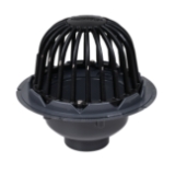 Oatey® 78023 Roof Drain With Dome Gravel Guard, 3 or 4 in Outlet, Cast Iron Grid, PVC Drain