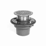 Zurn® ZN415-2NH-6B-P Z415B Floor Drain with Type B 6 in Strainer, 2 in Nominal, No-Hub Connection, Cast Iron Drain