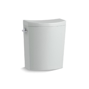 Kohler® 19042-95 Persuade® Curv Dual-Flush Toilet Tank with Supply Line, 1.6 gpf Full/1 gpf Partial, Left Hand Lever Flush, Ice Grey