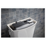 Kohler® 5711-95 Corbelle® Toilet Tank with AquaPiston® Flush Technology, 1.28 gpf, Left Hand Polished Chrome Trip Lever Flush, Ice Grey