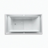 Kohler® 1189-RE-0 Sok® Bathtub with Left Hand Drain, Sok®, Effervescence, Rectangle Shape, 75 in L x 41 in W, Left Drain, White