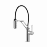 Brizo® 63221LF-PC Solna® Kitchen Faucet, 1.8 gpm Flow Rate, 8 in Center, Swivel Spout, Polished Chrome, 1 Handle