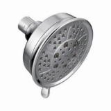 Moen® 3638EP Eco-Performance Shower Head, 2 gpm Minimum, 4 Sprays, Wall Mount, 4-3/8 x 2-9/16 in Head, Chrome