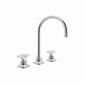 Michael Berman Graceline™ Widespread Lavatory Faucet, 1.2 gpm, 6-1/4 in H Spout, 8 in Center, Polished Chrome, 2 Handles, Pop-Up Drain