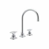 Michael Berman Graceline™ Widespread Lavatory Faucet, 1.2 gpm, 6-1/4 in H Spout, 8 in Center, Polished Chrome, 2 Handles, Pop-Up Drain