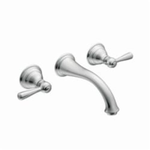 Moen® T6107 Kingsley® Bathroom Faucet, 1.5 gpm Flow Rate, 15 in H Spout, 8 in Center, Polished Chrome, 2 Handles, Function: Traditional