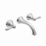 Moen® T6107 Kingsley® Bathroom Faucet, 1.5 gpm Flow Rate, 15 in H Spout, 8 in Center, Chrome, 2 Handles, Function: Traditional