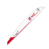 Milwaukee® SAWZALL® AX™ 48-00-5026 Demolition Tapered Back Reciprocating Saw Blade, 9 in L x 1 in W, 5 TPI, Bi-Metal Body, Universal/Toothed Edge Tang