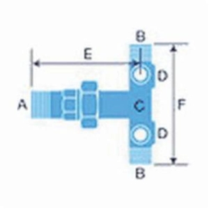 Campbell™ STC4-3USSS Short Solid Tank Cross with Union, 1 x 1 x 3/4 x 1/2 in, Male x Male x Female x Female, Stainless Steel