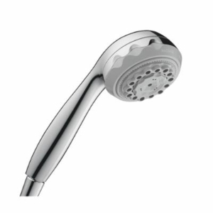 Hansgrohe 28525001 Clubmaster 3-Jet Hand Shower, 2.5 gpm Flow Rate, 3 Sprays, 3-5/8 in Dia Head, 1/2 in Connection, Polished Chrome
