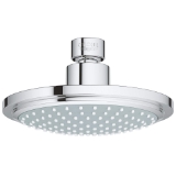 GROHE 28233000 Shower Head, Euphoria® Cosmopolitan 160, 2.5 gpm, 1 Spray, Wall Mount, 6-5/16 in Dia Head, Polished Chrome