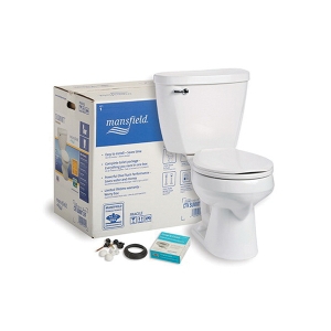 Mansfield® 380CTK Toilet Kit, Summit™, Round Bowl, 15 in H Rim, 12 in Rough-In, 1.6 gpf, White