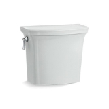 Kohler® 5711-95 Corbelle® Toilet Tank with AquaPiston® Flush Technology, 1.28 gpf, Left Hand Polished Chrome Trip Lever Flush, Ice Grey