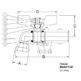 LEGEND 107-167 T-537 Ball Valve Hose Bibb, 1/2 in Nominal, MNPT/C End Style, Brass Body, T-Handle Actuator