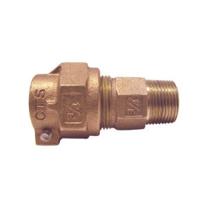 Legend 313-204NL T-4300NL Pack Joint Coupling, 3/4 in Nominal, Pack Joint (CTS) x MNPT End Style, Bronze