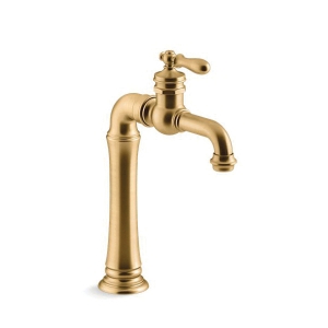 Kohler® 99268-2MB Bar Sink Faucet, Artifacts® Gentleman's®, Vibrant® Brushed Moderne Brass, 1 Handle, 1.5 gpm