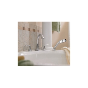Moen® T944 Eva® Widespread Roman Tub Faucet, 10 in Center, Chrome, 2 Handles, Traditional