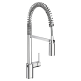 Moen® 5923EWC Pre-Rinse Spring Pulldown Kitchen Faucet, Align™ MotionSense Wave™, 1.5 gpm Flow Rate, High-Arc Spout, Chrome, 1 Handle