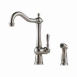 Brizo® 61136LF-SS Tresa® Kitchen Faucet With Spray, 1.8 gpm Flow Rate, 360 deg Swivel Spout, Stainless Steel, 1 Handle