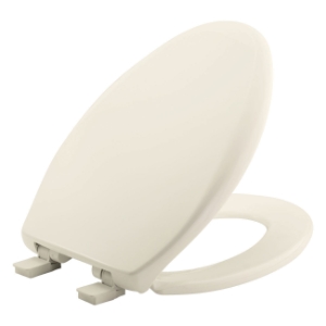 Bemis® 1200E4 346 Toilet Seat With Cover, AFFINITY ™, Elongated Bowl, Closed Front, Plastic, Biscuit, Adjustable Hinge