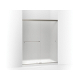 Kohler® 707206-D3-BNK Revel™ Sliding Shower Door, Frameless Frame, Frosted Tempered Glass, Anodized Brushed Nickel, 5/16 in THK Glass, 73-1/16 in H Opening, 56-5/8 to 59-5/8 in W Opening