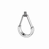 GFM 302 1-1/2 Adjustable Swivel Ring Hanger, 1-1/2 in Pipe, 300 lb, 3/8 in Rod, Steel, Galvanized