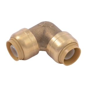 Sharkbite® U248LF Pipe Elbow, 1/2 in Nominal, Push-Fit End Style, Brass