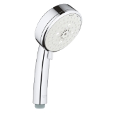 GROHE 27575002 New Tempesta® Cosmopolitan 100 IV Hand Shower, 2.5 gpm Flow Rate, 4 Sprays, 3-15/16 in Dia Head, 1/2 in Connection, StarLight® Polished Chrome