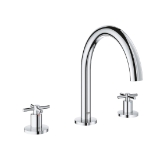 GROHE 25048003 Atrio® New Roman Tub Faucet, Residential, 12.6 gpm Flow Rate, 8 in Center, Polished Chrome