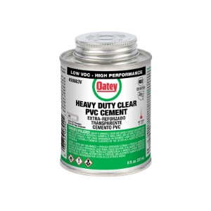 Oatey® 30863 Heavy Duty Low VOC PVC Cement, 8 oz Container, Clear