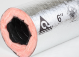 Atco 13102518 031 Series Insulated Flexible Air Duct, 18 in ID x 25 ft L, 5000 fpm Flow Rate, R8 Insulation, Polyester/Fiberglass/Metalized Polyester