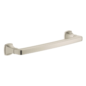 GROHE 40633EN0 Grab Bar, Grandera®, 15-3/16 in L, StarLight® Brushed Nickel, Metal