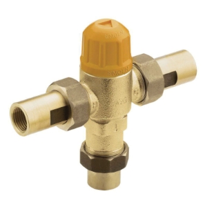 Moen® 104466 M-DURA™ Thermostatic Mixing Valve, 1/2 in IPS Inlet x 1/2 in IPS Outlet, 125 psi, 12.5 gpm, Brass Body